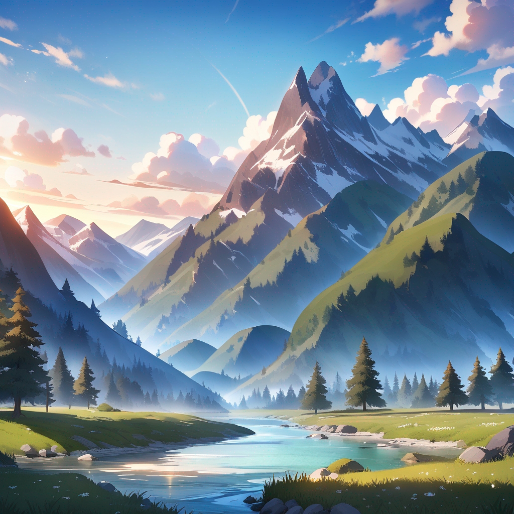 Image of river and mountains